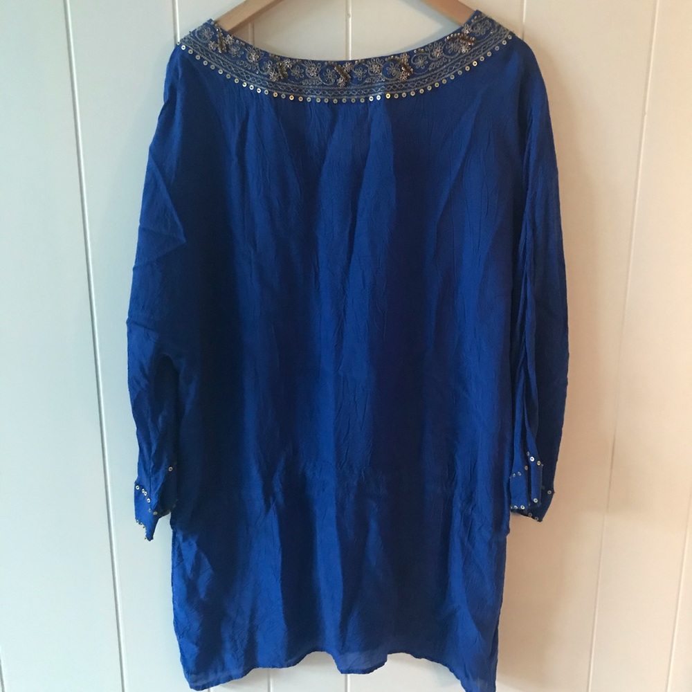 J. Jill Sequined Tunic With Drawstring Waist - Picture 2 of 8